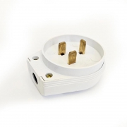 Разъем РШ-ВШ ОП 32А 250В 2P+PE кругл. бел. TOKOV ELECTRIC TKL-OVOP-2P+PE-C01 TKL-OVOP-2P+PE-C01