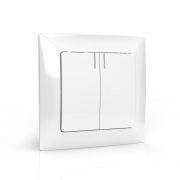 Выключатель 2-кл. СП AVA 10А IP20 с индикатором в сборе бел. TOKOV LIGHT TKL-AV-V2IF-C01 TKL-AV-V2IF-C01