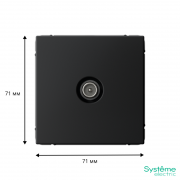 Розетка телевизионная оконечная TV ArtGallery 1дБ механизм карбон SE GAL001091 GAL001091