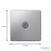 Розетка телевизионная оконечная TV ArtGallery 1дБ механизм алюм. SE GAL000391 GAL000391