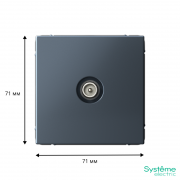 Розетка телевизионная оконечная TV ArtGallery 1дБ механизм грифель SE GAL000791 GAL000791