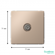 Розетка телевизионная оконечная TV ArtGallery 1дБ механизм песочн. SE GAL001291 GAL001291