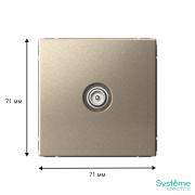 Розетка телевизионная оконечная TV ArtGallery 1дБ механизм шампань SE GAL000591 GAL000591