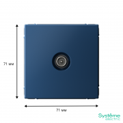 Розетка телевизионная оконечная TV ArtGallery 1дБ механизм аквамарин SE GAL001191 GAL001191