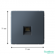 Розетка компьютерная ArtGallery RJ45 кат.6A механизм грифель SE GAL000786 GAL000786