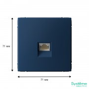 Розетка компьютерная ArtGallery RJ45 кат.6A механизм аквамарин SE GAL001186 GAL001186