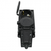 Колодка удлинителя 2-м MultiSet 16А 250В IP44 с заземл. каучук черн. SE MST4102BK MST4102BK