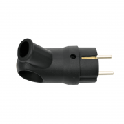 Вилка угловая MultiSet 16А 250В IP44 с заземл. каучук черн. SE MST1102BK MST1102BK