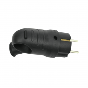 Вилка угловая MultiSet 16А 250В IP44 с заземл. каучук черн. SE MST1102BK MST1102BK