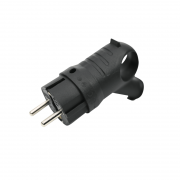 Вилка угловая MultiSet 16А 250В IP44 с заземл. каучук черн. SE MST1102BK MST1102BK