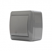 Переключатель проходной 1-кл. ОП Клио 10А IP44 сер. UNIVersal К2230-Gr К2230-Gr