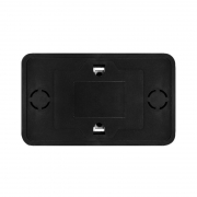 Розетка 2-м ОП Олимп 16А IP20 без заземл. черн. Universal 2215 2215