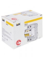 Выключатель автоматический дифференциального тока 2п C 16А 10мА тип AC 4.5кА АД-12 KARAT IEK MAD10-2-016-C-010 MAD10-2-016-C-010