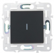 Выключатель проходной 1-кл. SKANDY 10А SK-V08G с индикацией графит IEK SK-V12-1-10-K53 SK-V12-1-10-K53