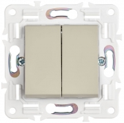 Выключатель проходной 2-кл. SKANDY 10А SK-V05B беж. IEK SK-V22-0-10-K10 SK-V22-0-10-K10