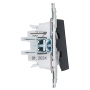 Выключатель проходной 2-кл. SKANDY 10А SK-V05G графит IEK SK-V22-0-10-K53 SK-V22-0-10-K53