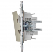 Выключатель проходной 2-кл. SKANDY 10А SK-V10B с индикацией беж. IEK SK-V22-1-10-K10 SK-V22-1-10-K10