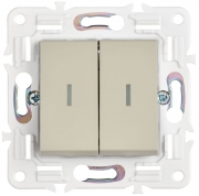 Выключатель проходной 2-кл. SKANDY 10А SK-V10B с индикацией беж. IEK SK-V22-1-10-K10 SK-V22-1-10-K10