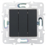 Выключатель 3-кл. SKANDY 10А SK-V11G графит IEK SK-V30-0-10-K53 SK-V30-0-10-K53