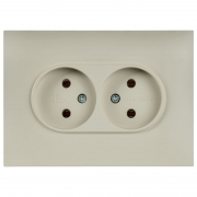 Розетка 2-м SKANDY 10А без заземл. без защ. шторок в сборе SK-R10B беж. IEK SK-R20-10-K10-F SK-R20-10-K10-F