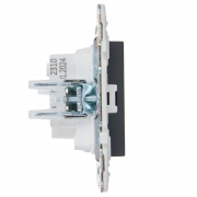 Розетка SKANDY 10А без заземл. без защ. шторок SK-R02G графит IEK SK-R10-10-K53 SK-R10-10-K53