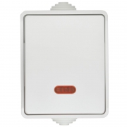 Выключатель проходной 1-кл. ОП Форс IP54 ВС20-1-1-ФБ с индикацией бел. IEK EVS11-K01-10-54-DC EVS11-K01-10-54-DC