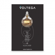 Лампа светодиодная филаментная Loft 271 G125 4Вт 2500К E27 Voltega 8555 8555