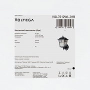 Светильник Eve 1х40Вт E27 IP44 бра настен. Voltega VGL7212WL-01B VGL7212WL-01B