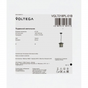 Светильник Saga 1х40Вт E27 IP44 подвесной Voltega VGL7218PL-01B VGL7218PL-01B
