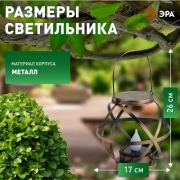 Светильник садовый ERASFM-01 Лофт 26см подвесной с ручкой металл ЭРА Б0044845 Б0044845