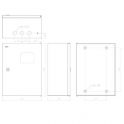 Корпус металлический ЩУ 3-1-0 76 У1 395x310x155 IP54 NO_SIMPLE_STM_SHU-3/1-0 ЭРА Б0046704 Б0046704