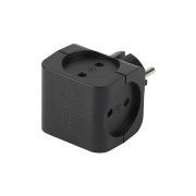 Разветвитель 4-м без заземл. 16А IP20 SP-4-B черн. Эра Б0008207 Б0008207