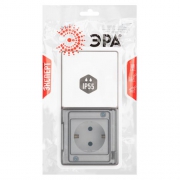 Блок розетка с выключателем Эксперт 11-7521-01 IP55 16А (10AX)-250В СУ бел. Эра Б0063261 Б0063261