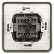 Выключатель Эксперт 11-1525-01 двойн. с подсветкой IP55 10АХ-250В СУ бел. Эра Б0063304 Б0063304