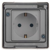 Розетка Эксперт 11-2501-01 2P+E IP55 16А-250В ОУ бел. Эра Б0063294 Б0063294