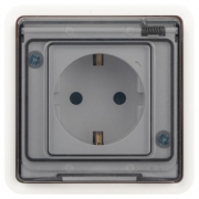 Розетка Эксперт 11-2521-01 2P+E IP55 16А-250В СУ бел. Эра Б0063259 Б0063259