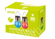 Светильник светодиодный SLR-L02 (комплект из 2х RGB светильников) подвесной на солнечн. батарее IP44 (уп.2шт) ФАZА 5048096 5048096