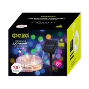 Светильник светодиодный садовый SLR-G06-100M 100LED дюралайт RGB мультицвет (заменяемый Ni-MH 500мА.ч аккумулятор) ФАZА 5060081 5060081