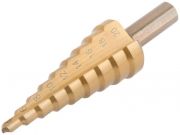 Сверло ступенчатое HSS по металлу 9 ступеней 4-20мм MOS 36382М 36382М