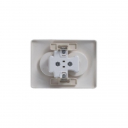 Розетка 2-м СП Glossa 16А IP20 без заземл. в сборе титан SE GSL000420 GSL000420