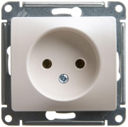 Розетка 1-м СП Glossa 16А IP20 250В без заземл. механизм перламутр. SE GSL000641 GSL000641