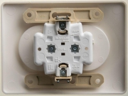 Розетка 2-м СП Glossa 16А IP20 250В без заземл. в сборе перламутр. SE GSL000620 GSL000620