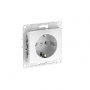 Розетка Glossa 16А с заземл. быстрозажим. клем. механизм бел. SE GSL000143S GSL000143S