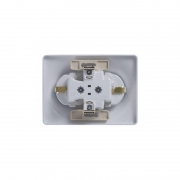 Розетка 2-м СП Glossa 16А IP20 с заземл. защ. шторки в сборе бел. SE GSL000126 GSL000126