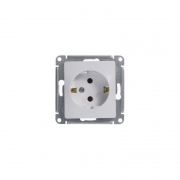 Розетка 1-м СП Glossa 16А IP20 с заземл. механизм бел. SE GSL000143 GSL000143