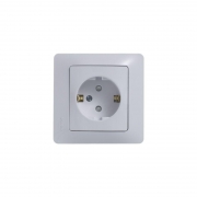 Розетка 1-м СП Glossa 16А IP20 с заземл. защ. шторки в сборе бел. SE GSL000144 GSL000144