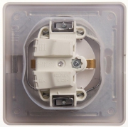 Розетка 1-м СП Glossa 16А IP44 с заземл. защ. шторки с крышкой в сборе бел. SE GSL000148 GSL000148