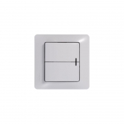 Выключатель 2-кл. СП Glossa 10А IP20 (сх. 5а) 10AX с подсветкой механизм бел. SE GSL000153 GSL000153