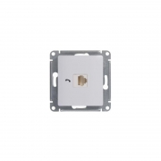 Розетка телефонная 1-м СП Glossa RJ11 механизм бел. SE GSL000181T GSL000181T