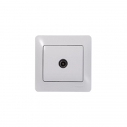 Розетка телевизионная проходная TV 1-м СП Glossa 4дБ механизм бел. SE GSL000192 GSL000192